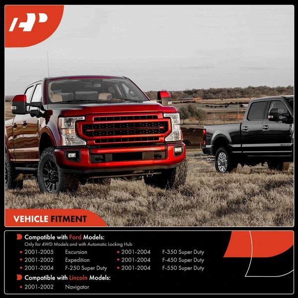 2 Pcs Front 4WD Manual Locking Hub for Ford F-250 F350 F450 Super Duty Lincoln