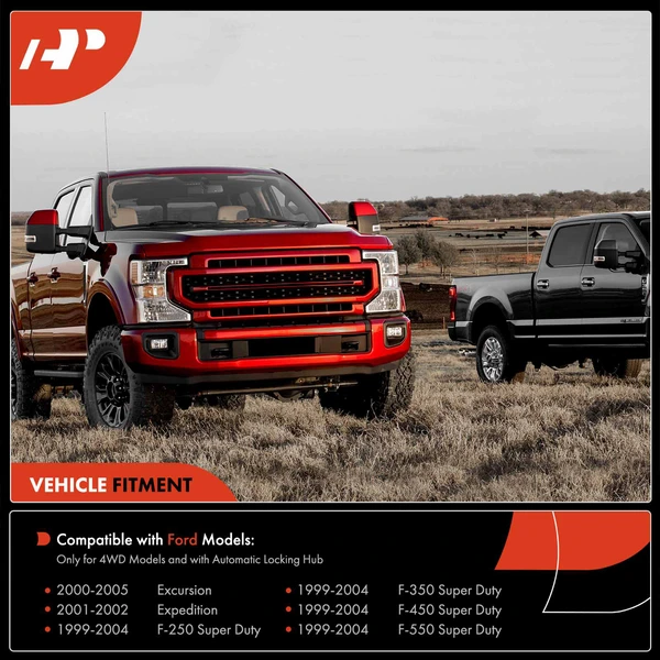 2 Pcs Front 4WD Auto Locking Hub for Ford F-250 F350 F450 F550 Super Duty