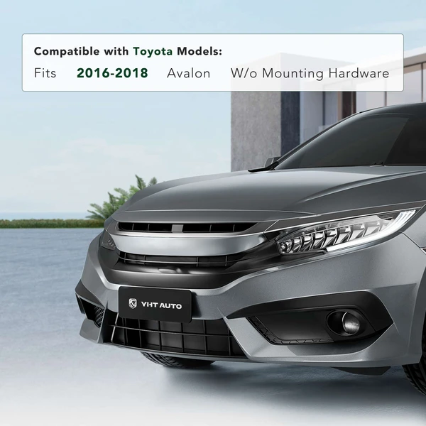 Front Plastic License Plate Bracket for Toyota Avalon 2016-2018 Black