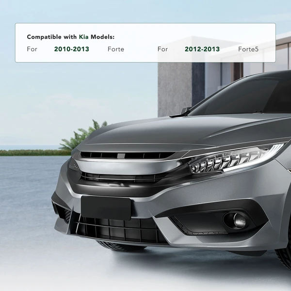 Front Black License Plate Bracket for 2010-2013 Kia Forte