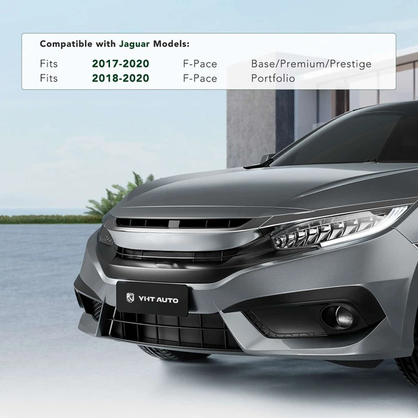 Front License Plate Bracket Hardware for Jaguar F-Pace 2017-2020 Black