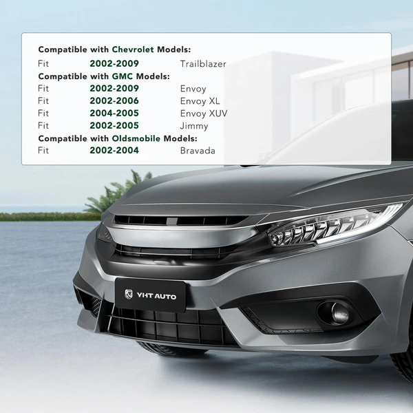 Front License Plate Bracket with Mounting Hardware for Chevy Trailblazer 2002-2009 GMC