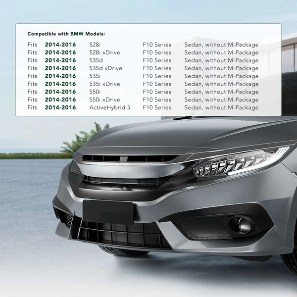 Front License Plate Bracket for BMW F10 528i 2014-2016 535i 550i xDrive Sedan