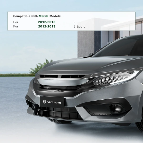 Front Black License Plate Bracket for Mazda 3 Sport 2012-2013