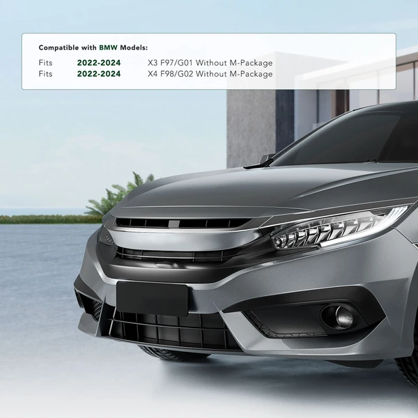 Front Black License Plate Bracket for 2022-2024 BMW X4