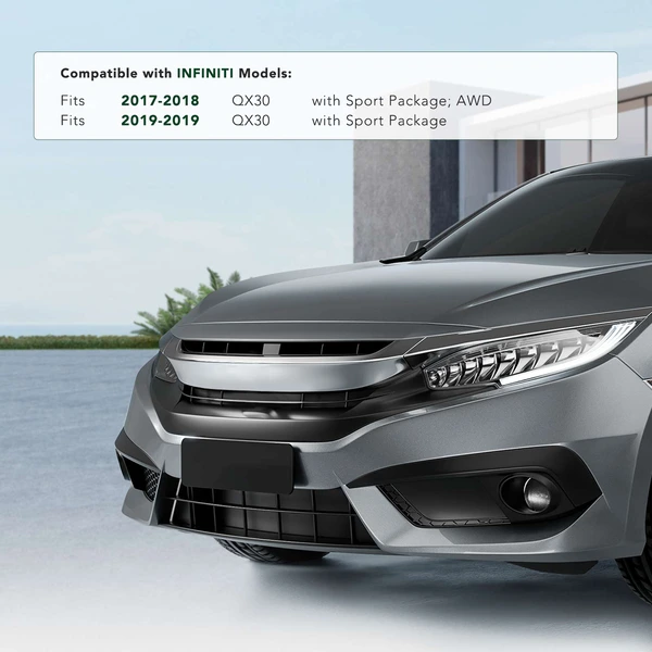 Front Plastic License Plate Bracket for INFINITI QX30 2017-2019