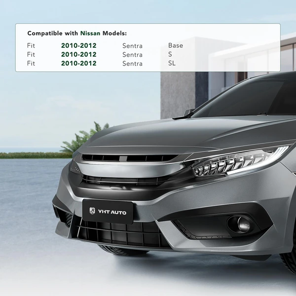 Front Black Plastic License Plate Bracket for 2010-2012 Nissan Sentra