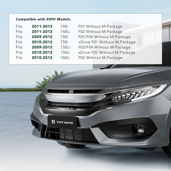 Front Black License Plate Bracket for BMW F01 F02 F04 740i 740Li 750i 760Li