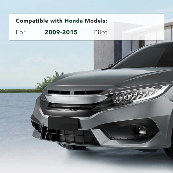 Front Black Plastic License Plate Bracket for Honda Pilot 2009-2015