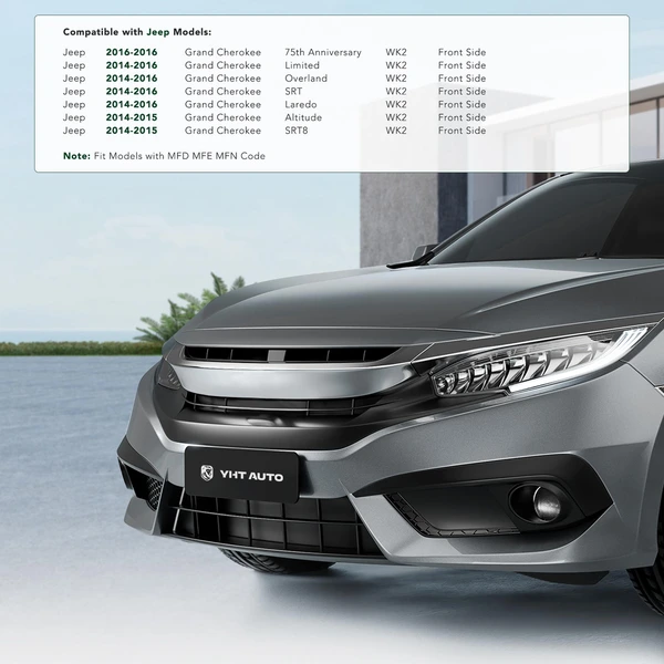 Front Plastic License Plate Bracket for 2014-2016 Jeep Grand Cherokee