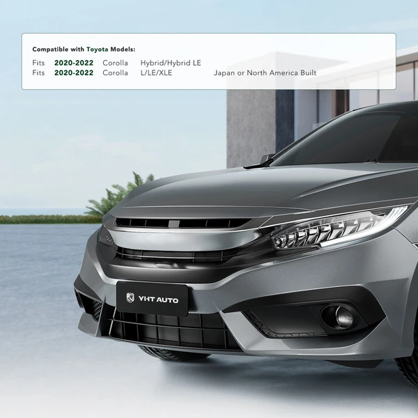 Front Plastic License Plate Bracket for Toyota Corolla 2020-2022 Black