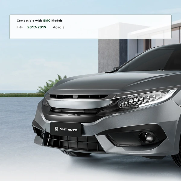 Front Black Plastic Bumper License Plate Bracket for GMC Acadia 2017-2019