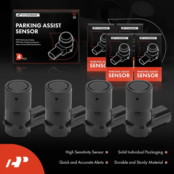 4 Pcs Front & Rear Parking Assist Sensor for Jaguar XF 2009-2015