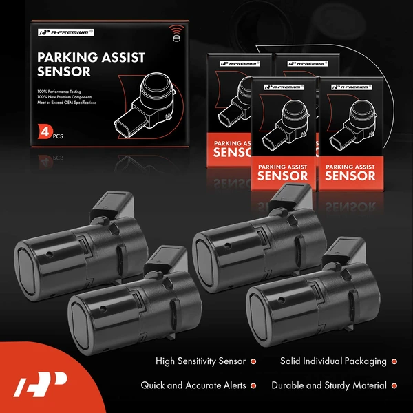4 Pcs Parking Assist Sensor for Audi A4 02-06 A4 Quattro S4 02-06