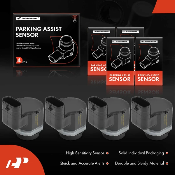 4 Pcs Parking Assist Sensor for Jaguar XF 2009-2016 XJ XFR XFR S