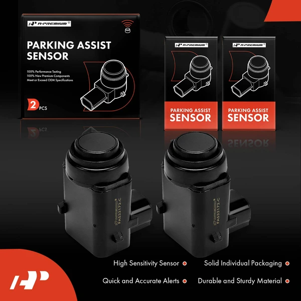 2 Pcs Front & Rear Parking Assist Sensor for Ford Focus Fusion Saab 9-3 9-3 Pcs