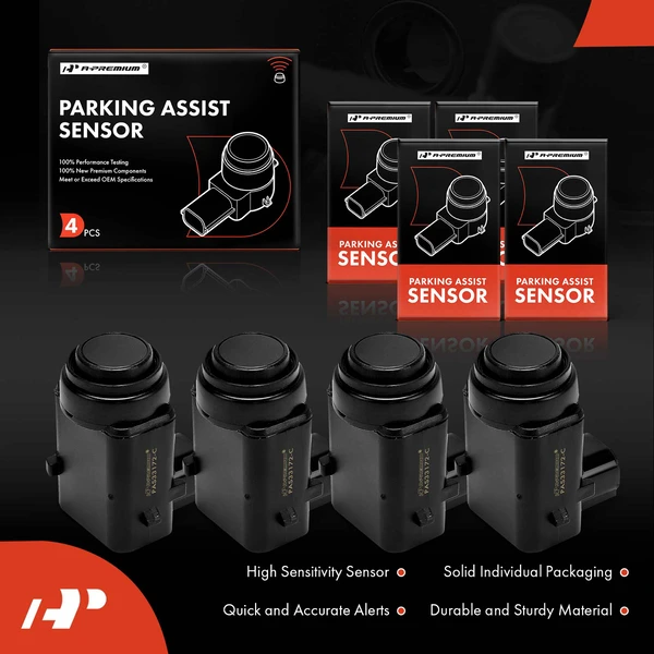4 Pcs Front & Rear Parking Assist Sensor for Ford Focus Fusion Saab 9-3 9-3 Pcs