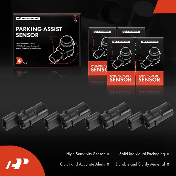 4 Pcs Rear Parking Assist Sensor for Audi A6 A6 Quattro 2006-2011 S6 2007-2011