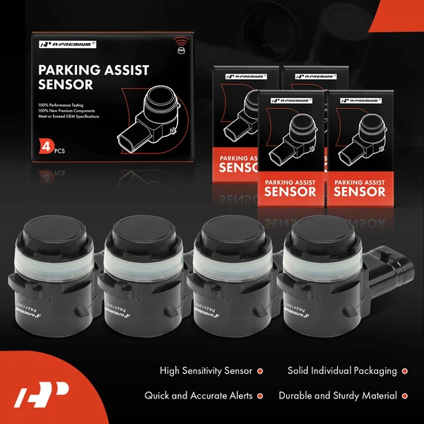 4 Pcs Front Outer Parking Assist Sensor for Mercedes-Benz V177 A220 W205 C300