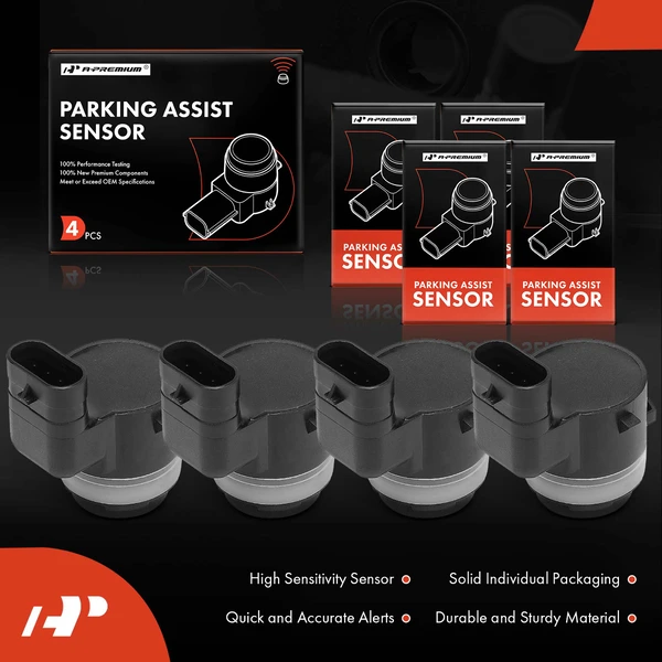 4 Pcs Front & Rear Parking Assist Sensor for Land Rover Discovery Jaguar F-Pace