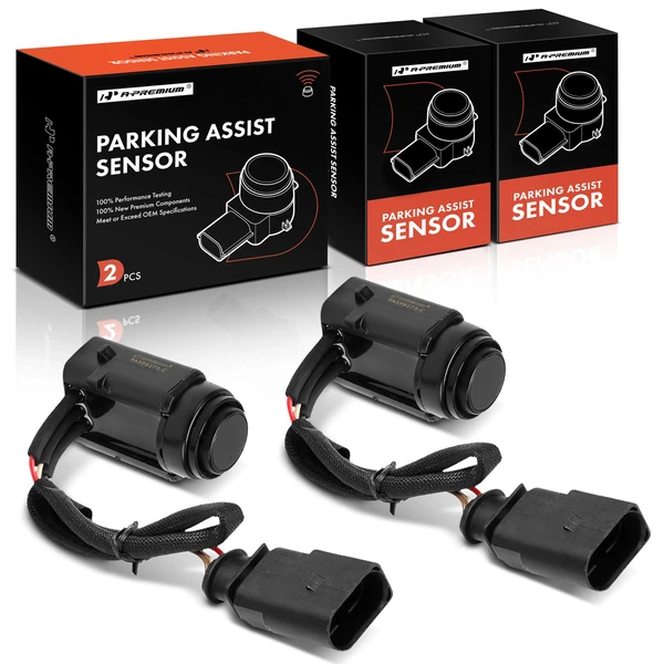 2 Pcs Front Parking Assist Sensor for Volkswagen Phaeton 04-06 V8 6.0L W12 6.0L