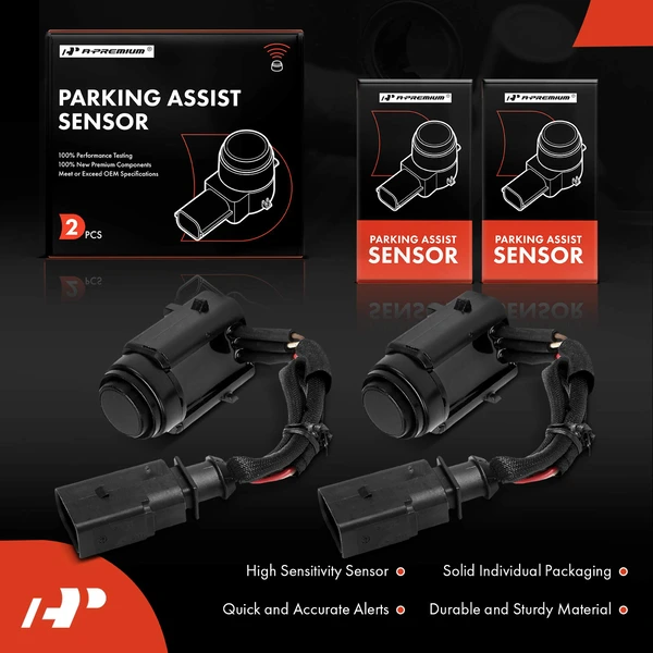 2 Pcs Front Parking Assist Sensor for Volkswagen Phaeton 04-06 V8 6.0L W12 6.0L