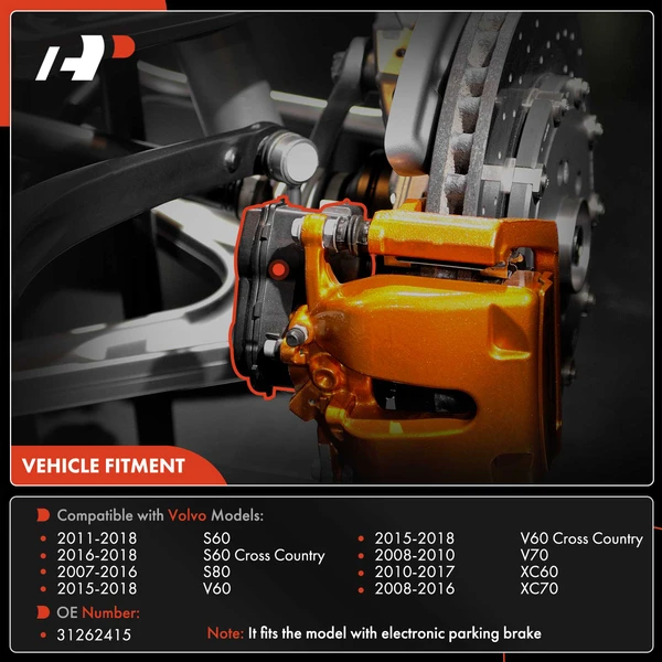 Rear Left or Right Electric Parking Brake Actuator for Volvo S60 11-18 S80