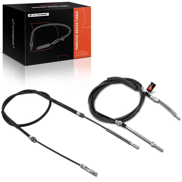 2 Pcs Rear Parking Brake Cable for Chevrolet S10 98-04 GMC Sonoma Isuzu Hombre