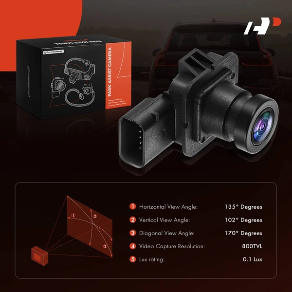 High Mount Stop Lamp Back Up Park Assist Camera for Ford Transit 150 250 HD