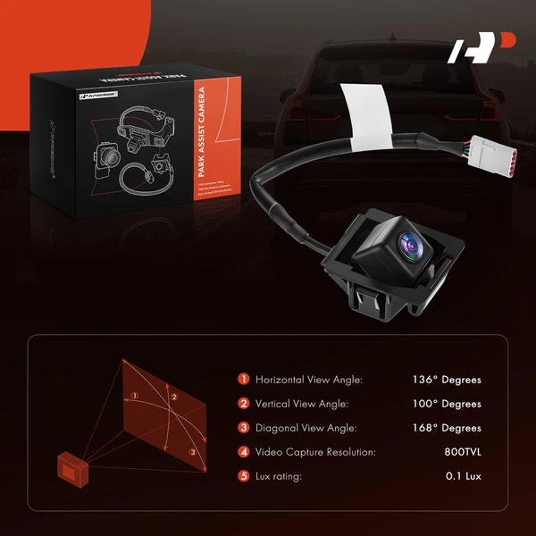 Rear Back Up Park Assist Camera for Chevy Camaro 2016-2017 Convertible Coupe