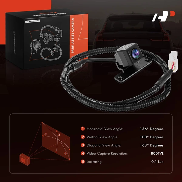 Rear Back Up Park Assist Camera for Honda Accord 2008-2012 EX-L Sedan 4-Door