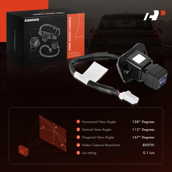 Rear Back Up Park Assist Camera for Honda Civic without Navigation System