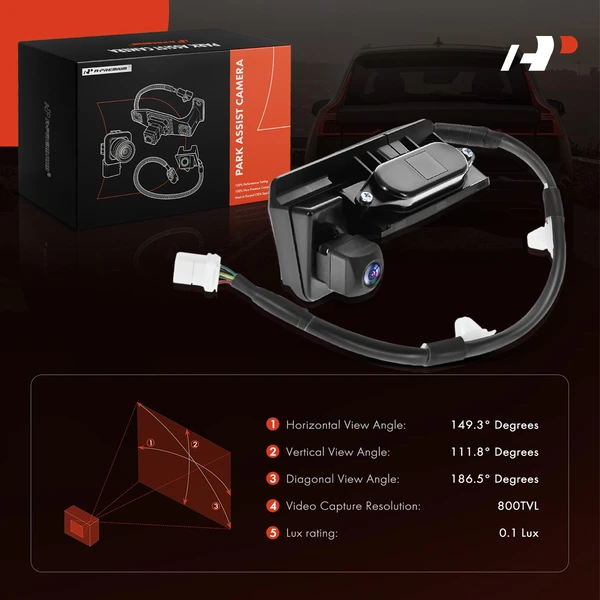 Rear Back Up Park Assist Camera with Liftgate Opener for Honda Odyssey 2014-2017