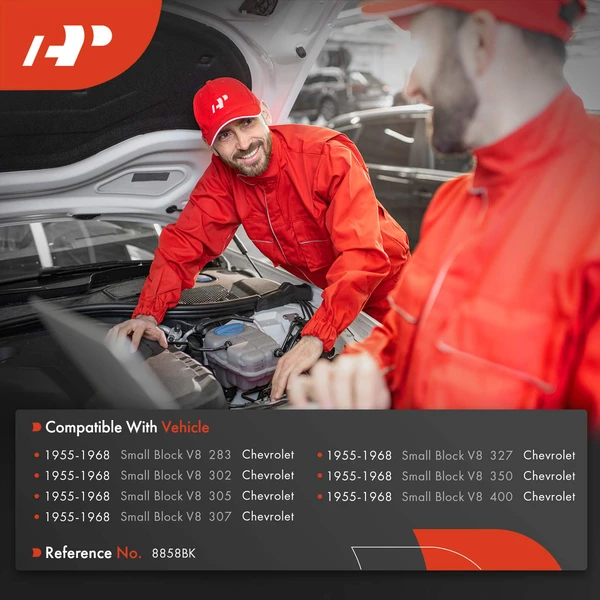 Black Aluminum SWP Triple Grooves Crankshaft Pulley for 1955-1968 SBC Chevy V8