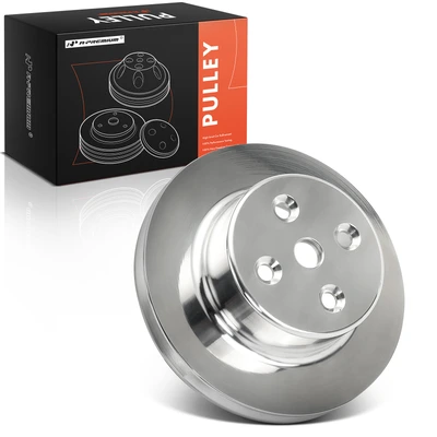 Polished Aluminum SWP Double Groove Water Pump Pulley