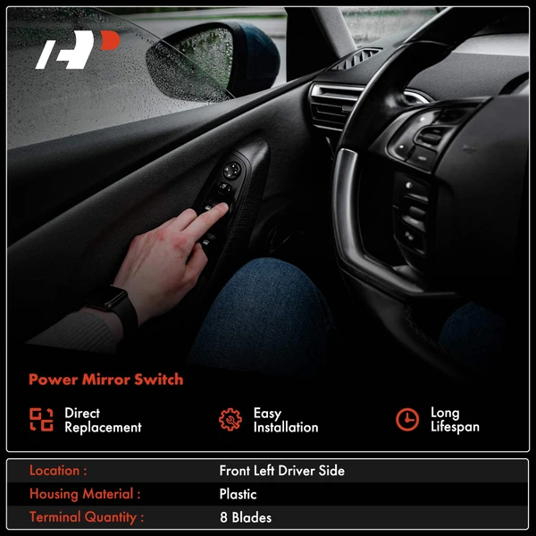 Power Mirror Switch for Dodge Dakota Jeep Compass 2007-2010 Chrysler Mitsubishi