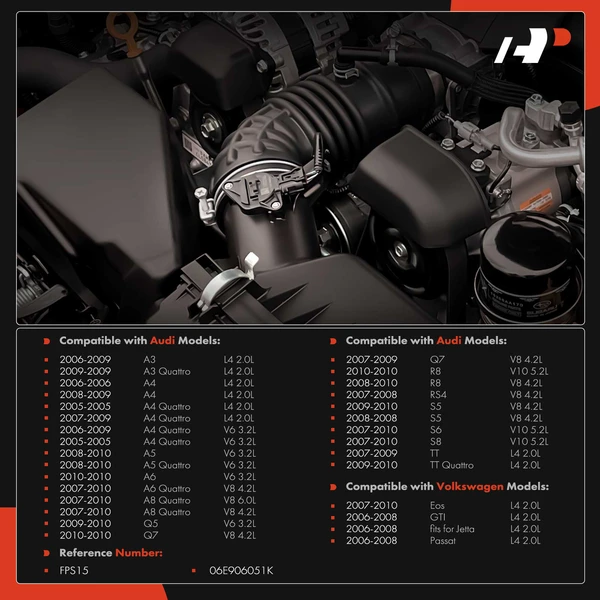 Fuel Pressure Sensor for Audi A3 A4 A5 Q7 VW Jetta Eos Passat