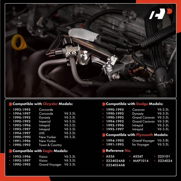Manifold Pressure (MAP) Sensor for Dodge Grand Caravan Chrysler Town & Country