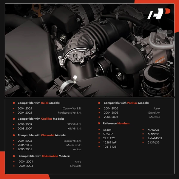 Manifold Pressure (MAP) Sensor for Chevrolet Impala 2004-2005 Cadillac STS Olds