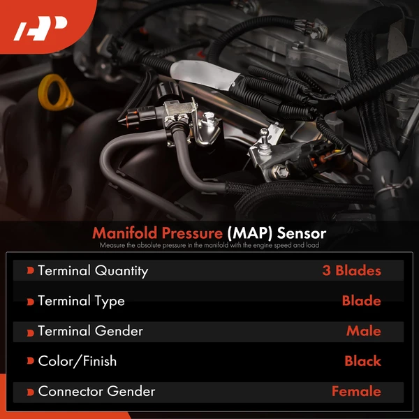 Manifold Pressure Sensor for Buick Allure Pontiac Torrent Isuzu Cadillac Olds 88