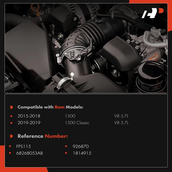 Fuel Pressure Sensor for Ram 1500 2015-2018 1500 Classic 2019 V8 5.7L