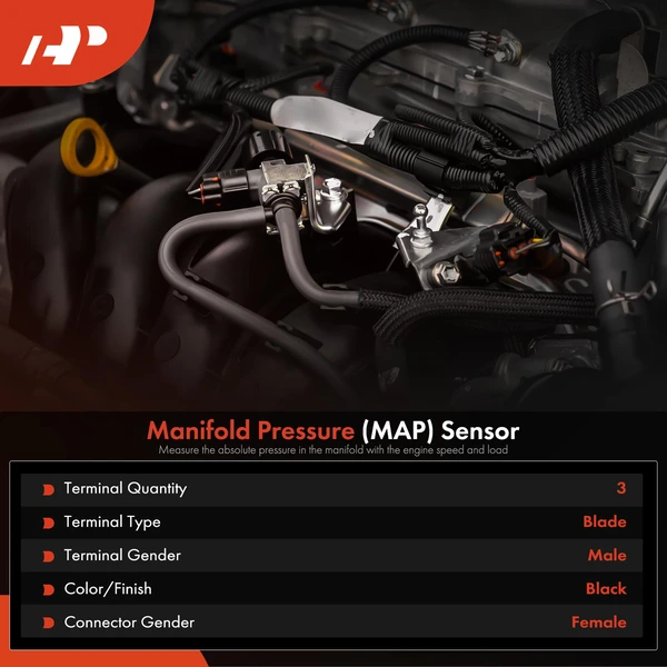 Manifold Absolute Pressure Sensor for Volvo C70 S70 V70 1999-2000 L5 2.3L 2.4L