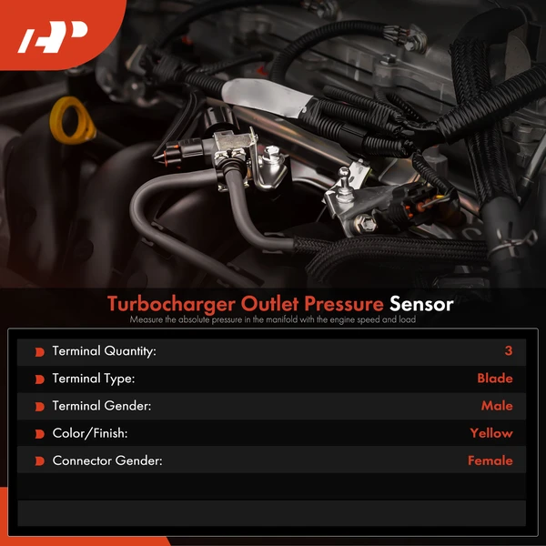 Turbocharger Outlet Pressure Sensor for International 9400i SBA Kenworth T800