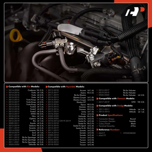 Manifold Pressure (MAP) Sensor for Hyundai Accent Santa Fe Sonata Kia Forte Soul