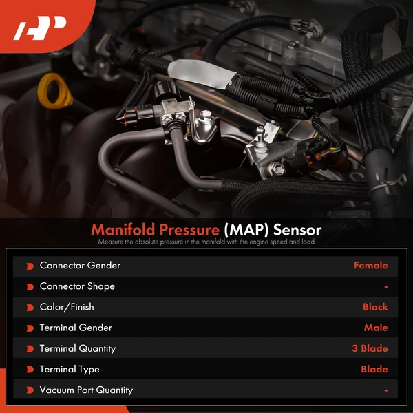 Turbocharger Boost Sensor for Chevy Silverado 3500 Express 2500 GMC Sierra 3500