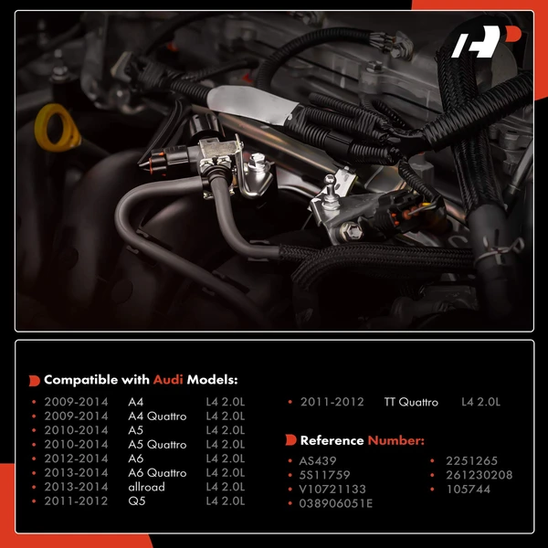 Manifold Pressure (MAP) Sensor for Audi A4 2009-2014 A5 A6 Q5 TT Quattro L4 2.0L