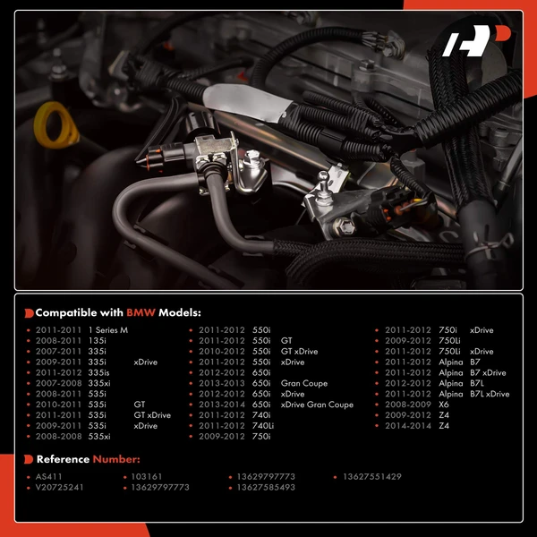 Turbocharger Boost Sensor for BMW 335i 335is 335xi 535i GT xDrive 740Li X6 650i