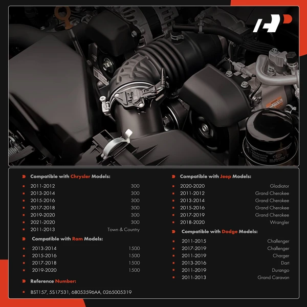 Power Brake Booster Sensor for Jeep Grand Cherokee 11-19 Ram 1500 Dodge Chrysler