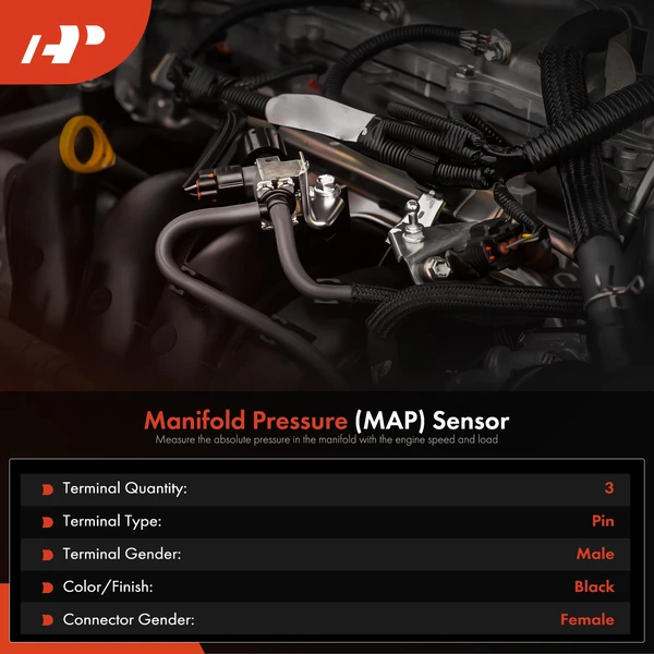 Manifold Absolute Pressure Sensor for Land Rover Discovery 2017-2019 3.0L