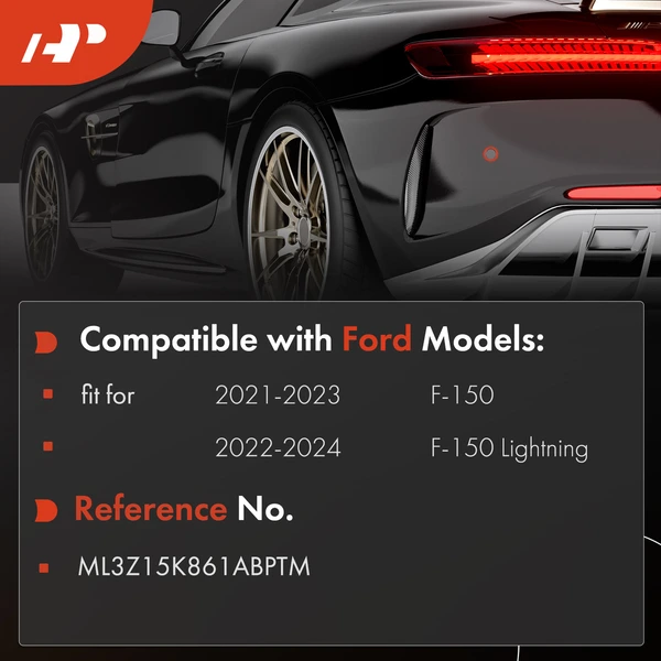 Rear Outer Driver Parking Sensor Bezel for Ford F-150 2021-2023 F-150 Lightning 2022-2024